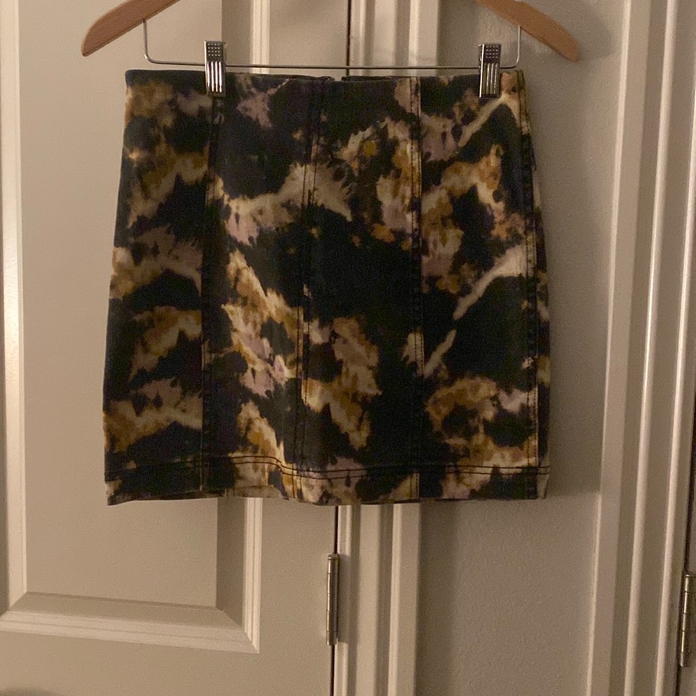 Free People Multicolor Denim Mini Skirt